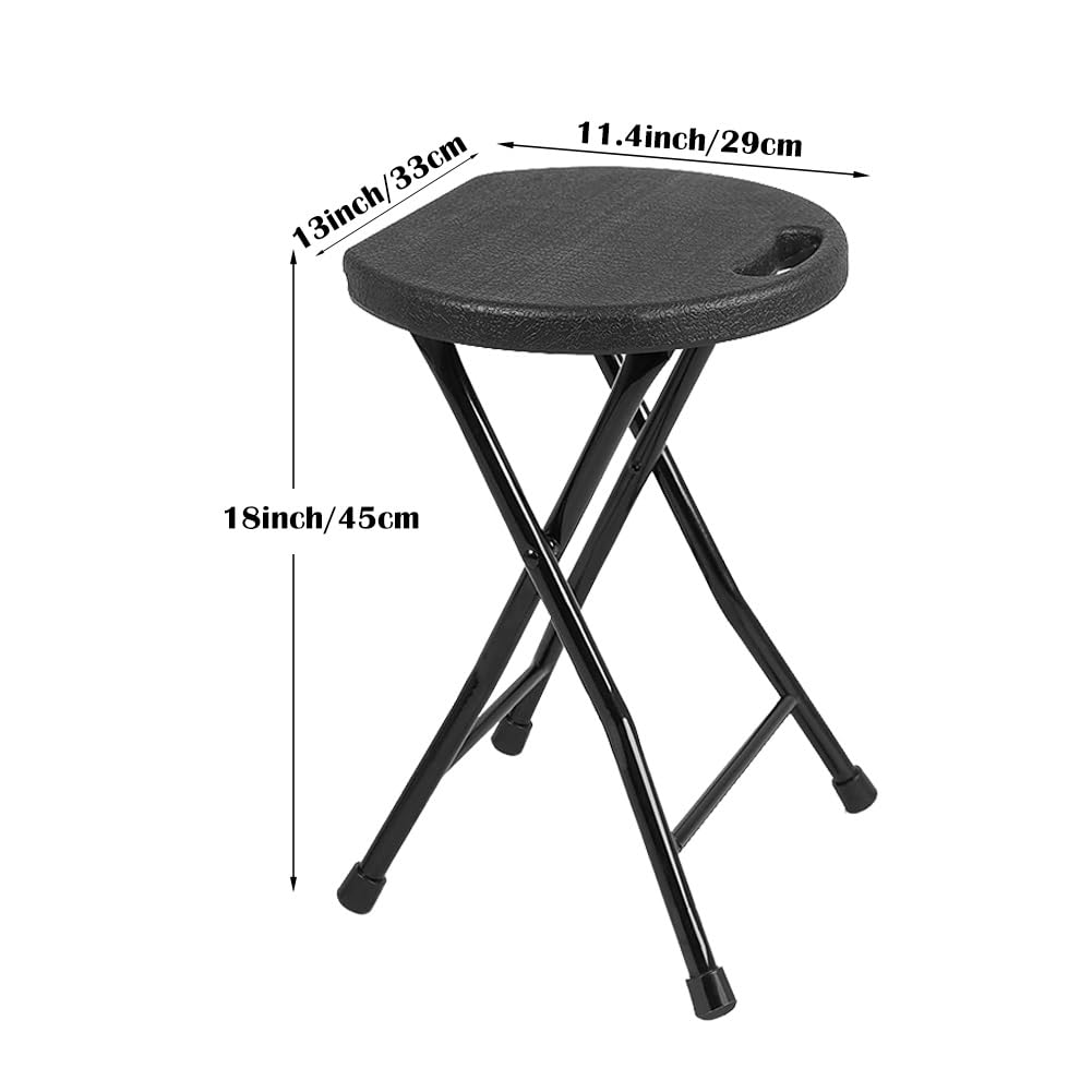 18 Inch Black Folding Plastic Metal Bar Stool W325145