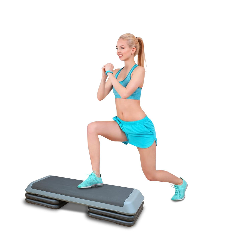 Adjustable Height Aerobic Step Platform with 4 Risers K590