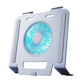 Aluminum Alloy Three Speed Regulation Desktop Fan Laptop Stand Gray E148