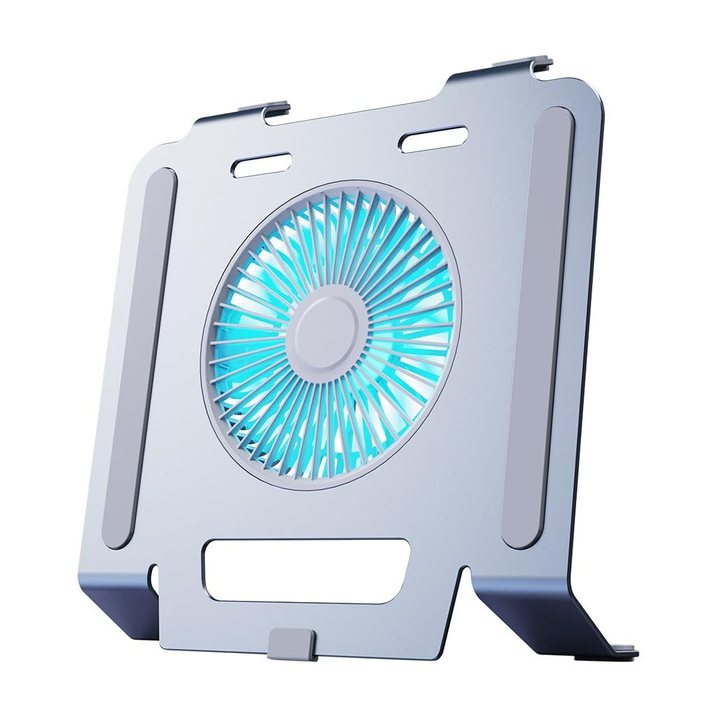 Aluminum Alloy Three Speed Regulation Desktop Fan Laptop Stand Gray E148
