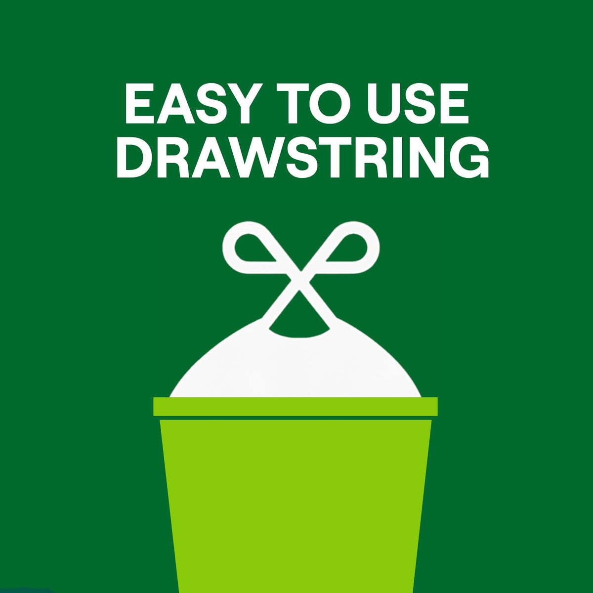 13 Gallon Drawstring Tall Kitchen Trash Bags C86175