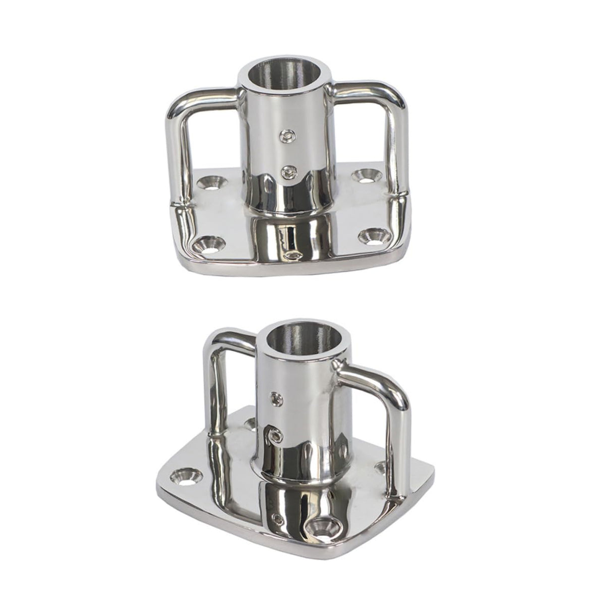 2pcs Stainless Steel Flag Pole Socket Base C5949