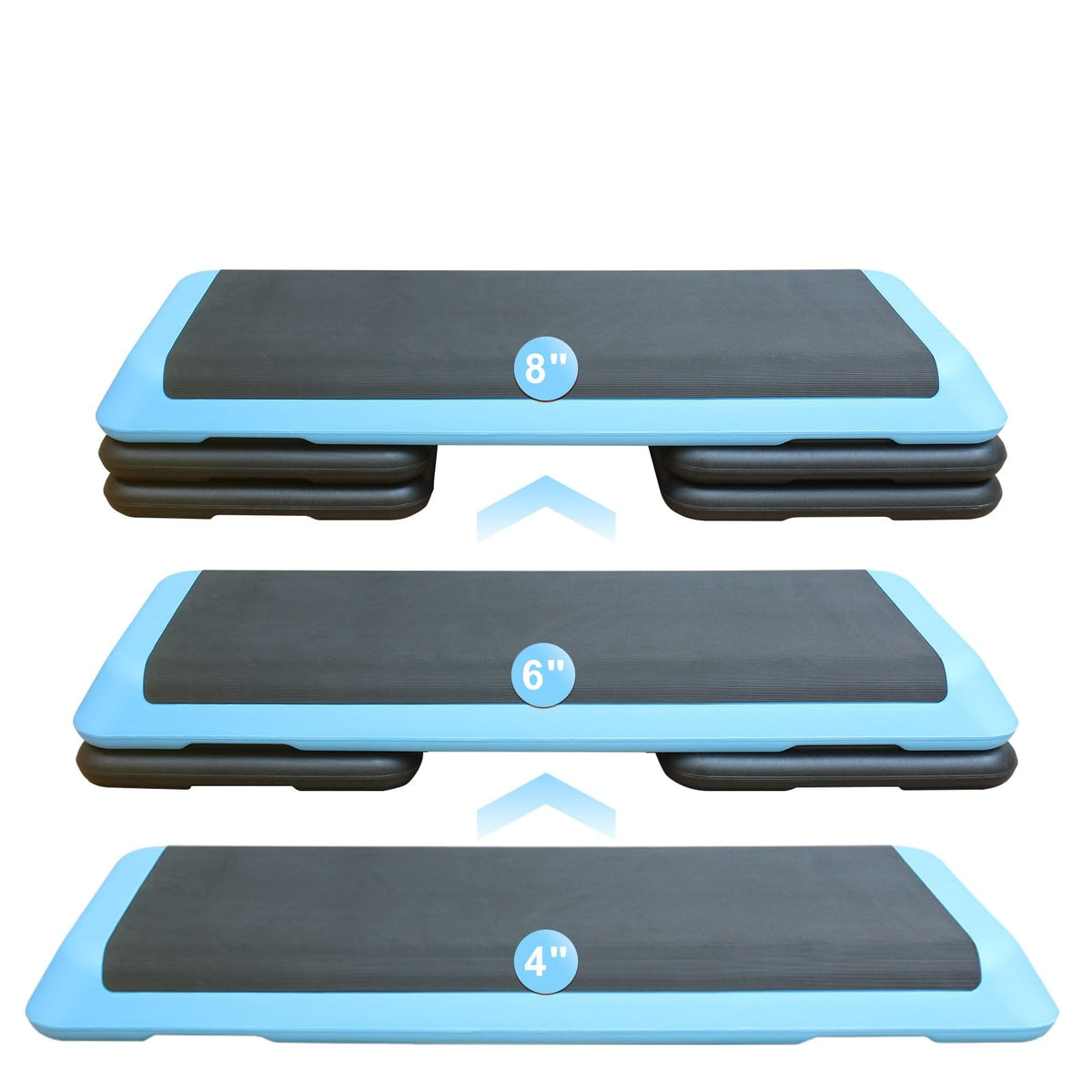 Adjustable Height Aerobic Step Platform with 4 Risers K590