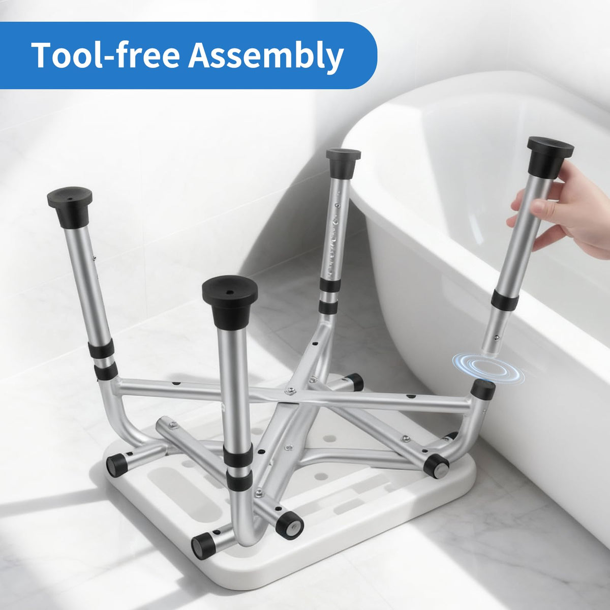 Heavy Duty Shower Chair with Arms and Back W204