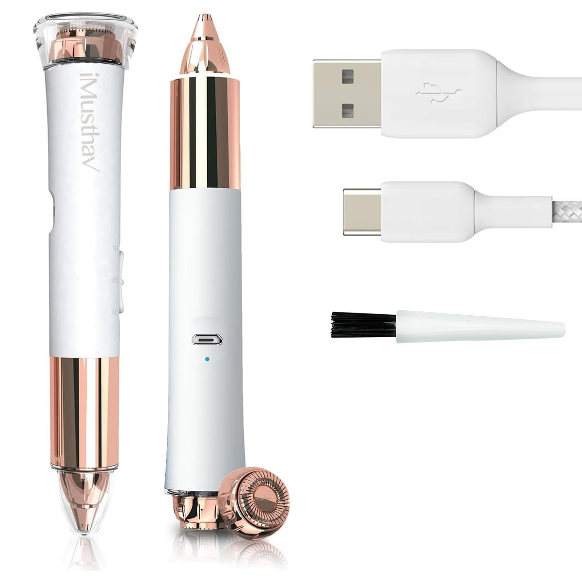 Facial Hair Removal for Women, 2-in-1 Face Hair Remover & Eyebrow Trimmer R4748