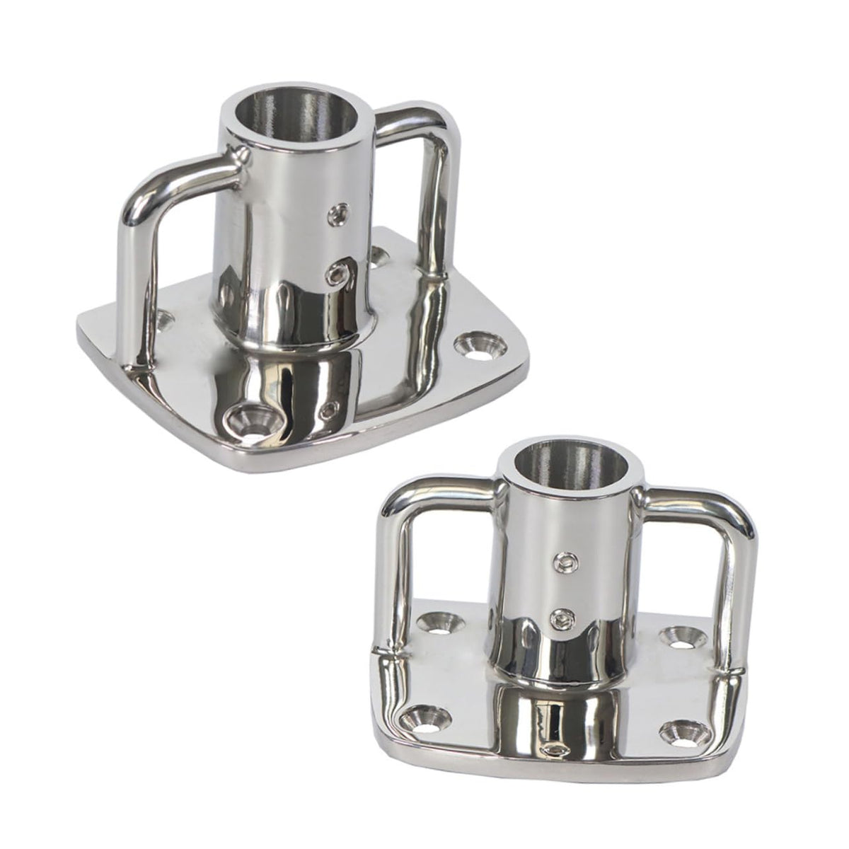 2pcs Stainless Steel Flag Pole Socket Base C5949