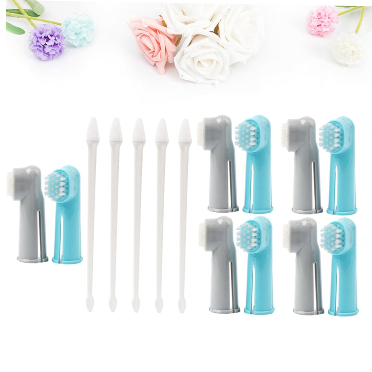 ABS 15 Pcs Set Pet Toothbrush Kit G87518