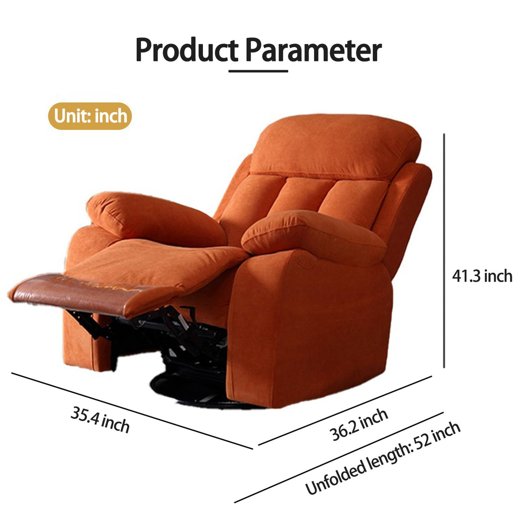 Gray Velvet Swivel Rocking Reclining Sofa W824944