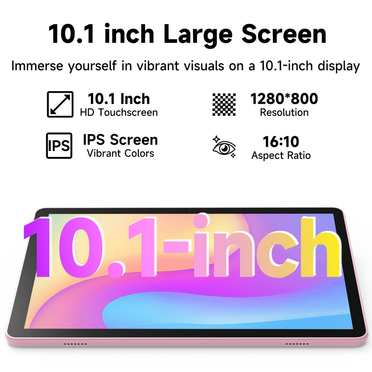 10 Inch Android Tablet with Case Pink S17634