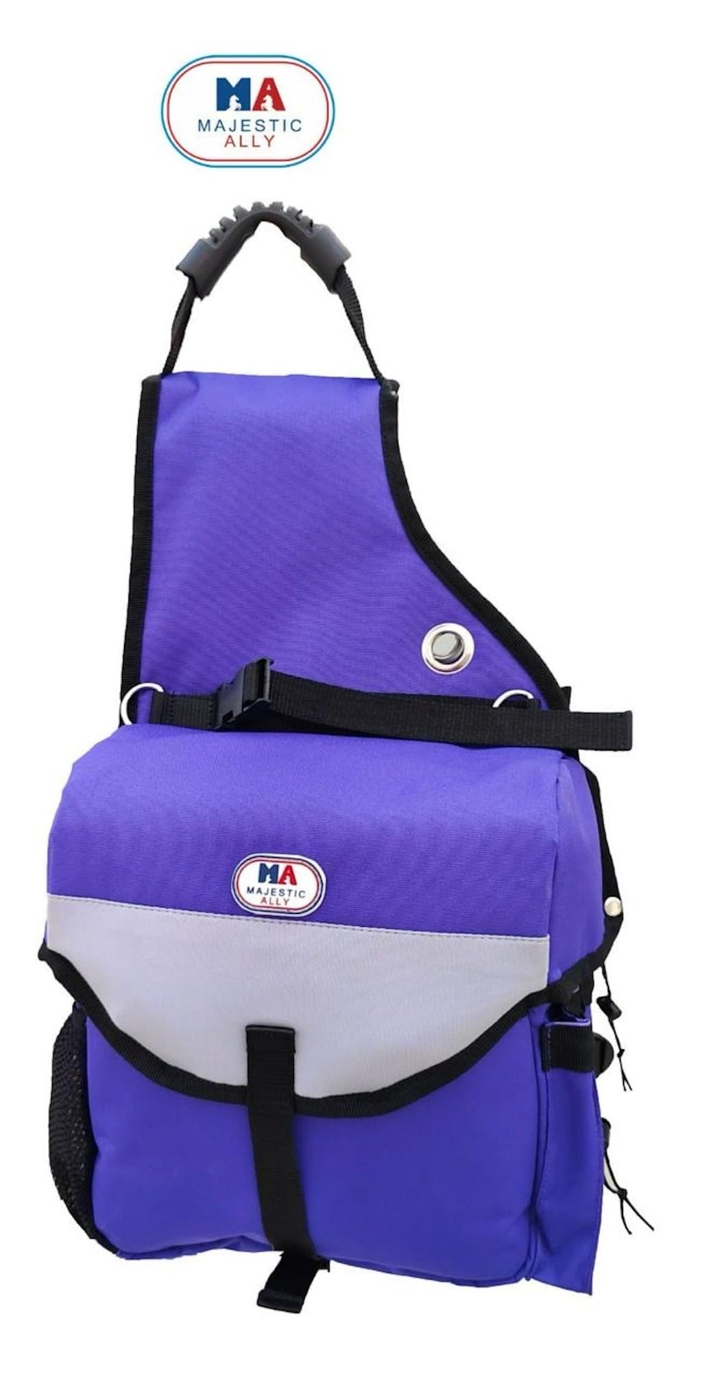 Nylon Insulated Leakproof Reflective Padded Purple Saddle Bag G456001