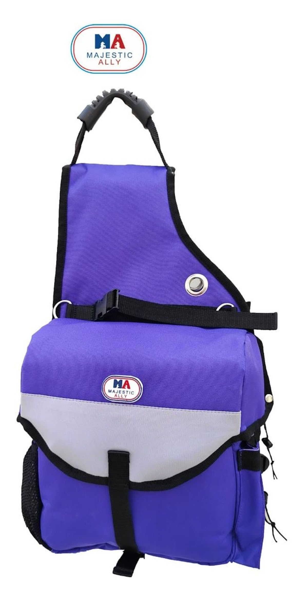 Nylon Insulated Leakproof Reflective Padded Purple Saddle Bag G456001