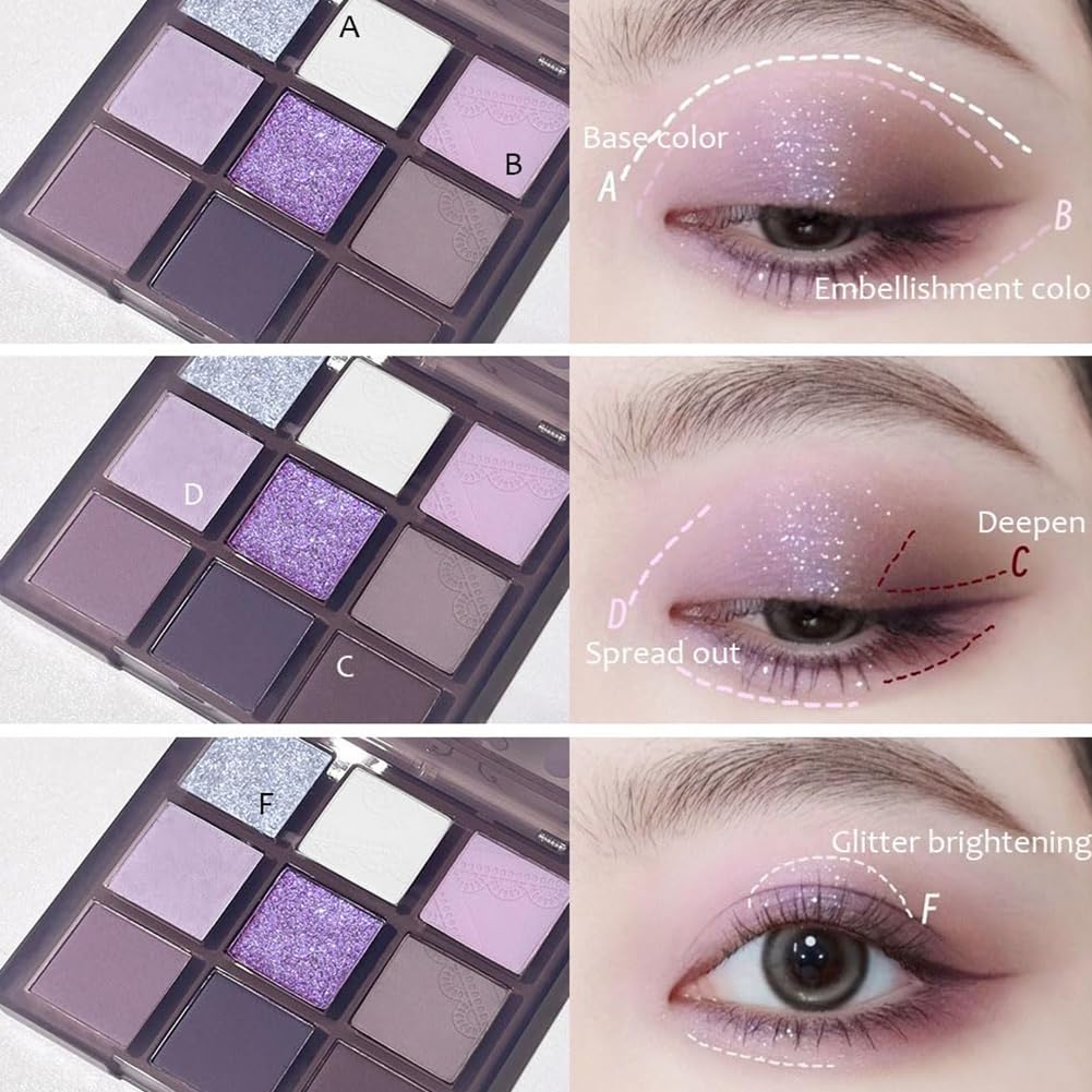 Dark Purple Plum Lavender Mauve Smoky Eyeshadow Palette P540813
