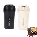 14oz 2 Pack Insulated Stainless Steel Coffee Tumbler Set with Lid and Straw P509185