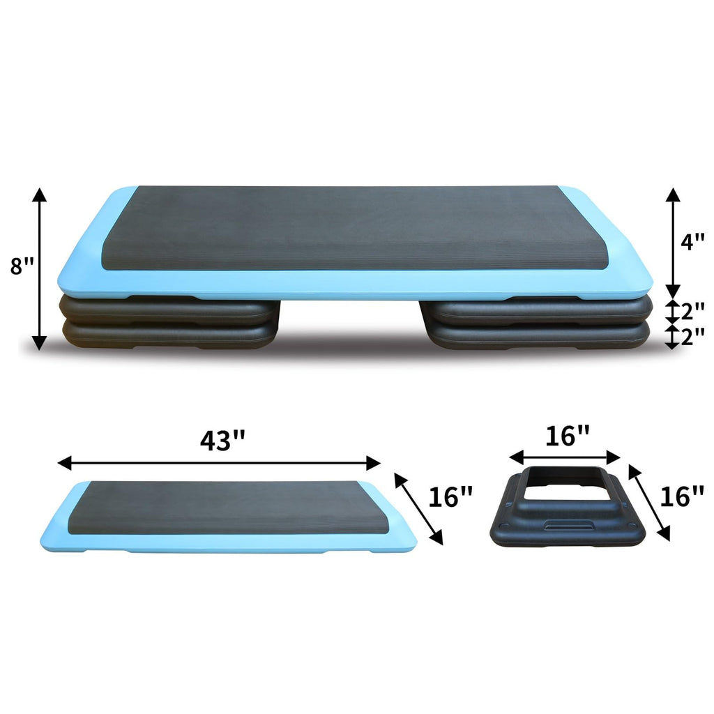 Adjustable Height Aerobic Step Platform with 4 Risers K590