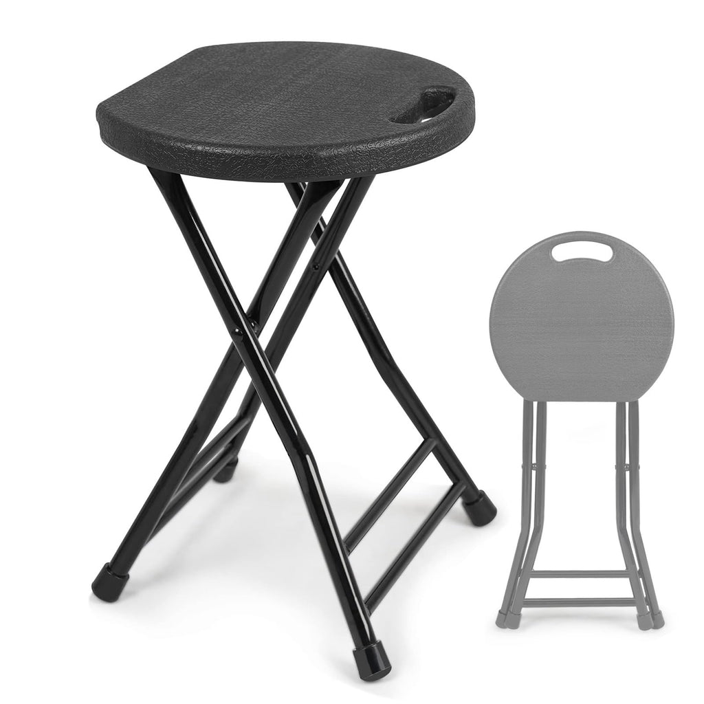 18 Inch Black Folding Plastic Metal Bar Stool W325145