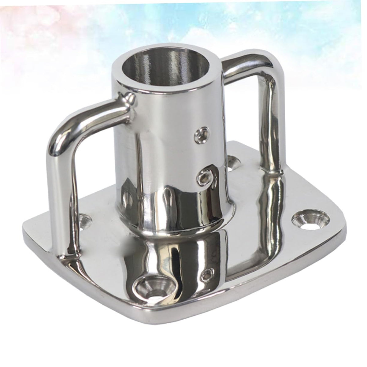 2pcs Stainless Steel Flag Pole Socket Base C5949