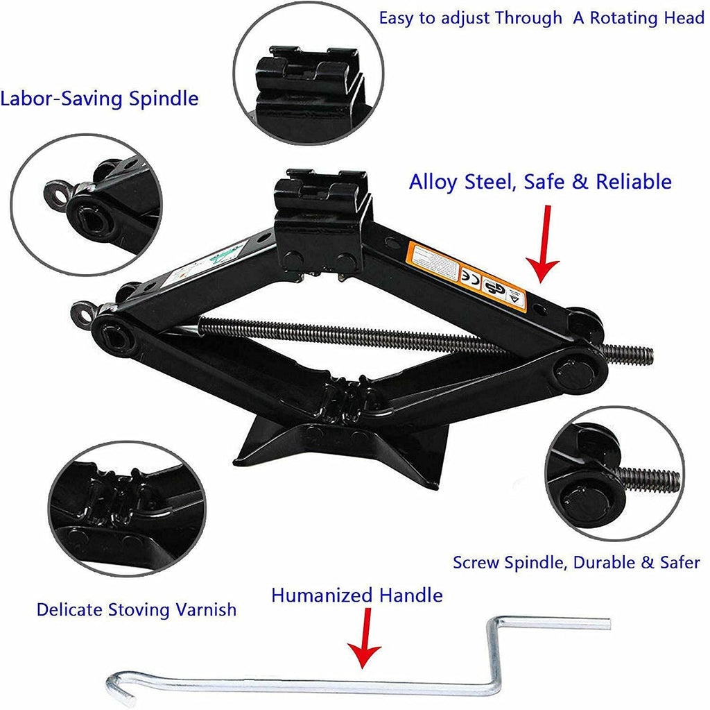 Spare Tire Tool Kit with Scissor Jack 2 Ton I6323