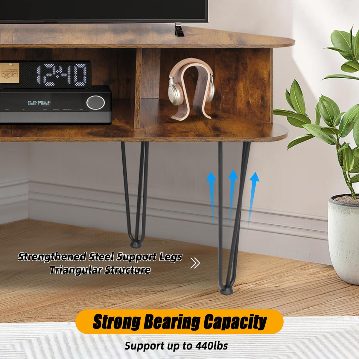 Corner TV Stand with Storage I7303