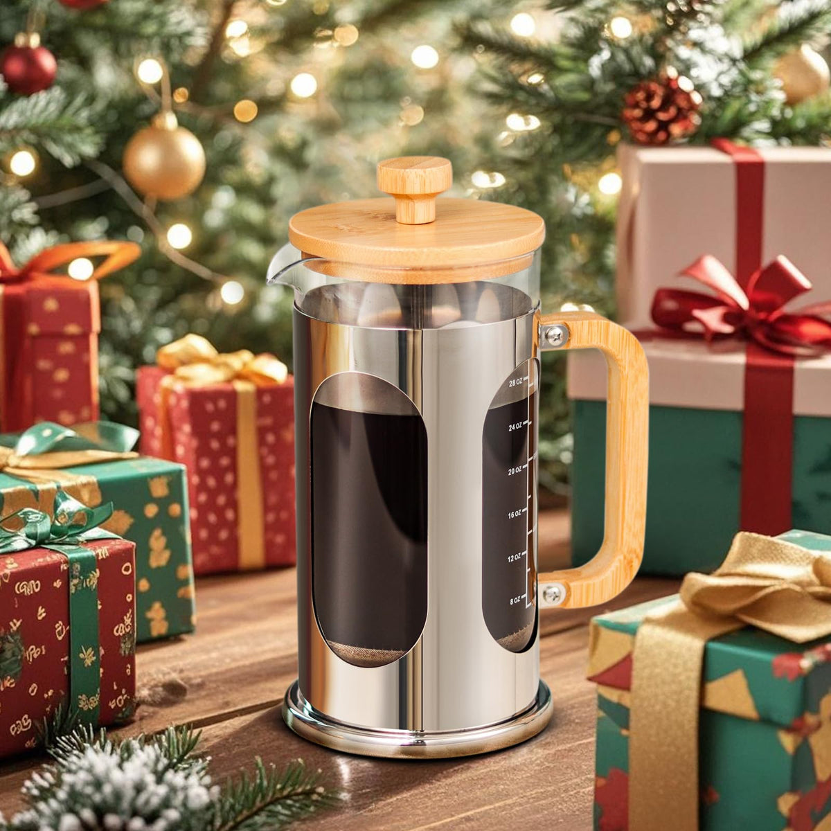 34 oz Borosilicate Glass French Press Coffee Maker V612