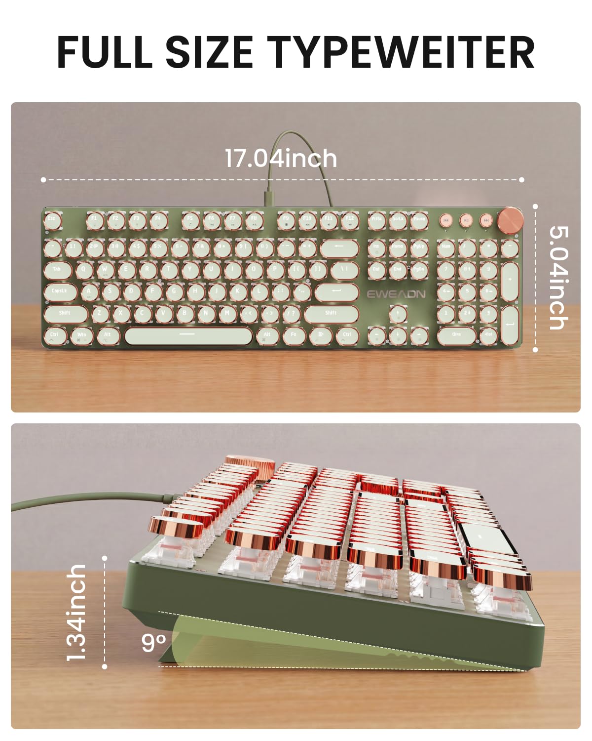 Typewriter Style Mechanical Keyboard I946