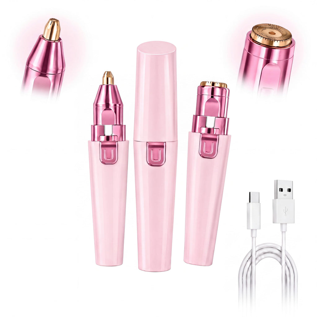 Pink USB Rechargeable Facial Hair Remover D59840