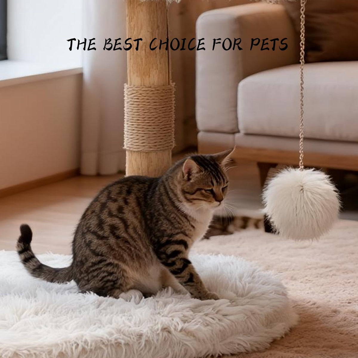 Modern Cat Tree Tower with Sisal Scratching Post K527
