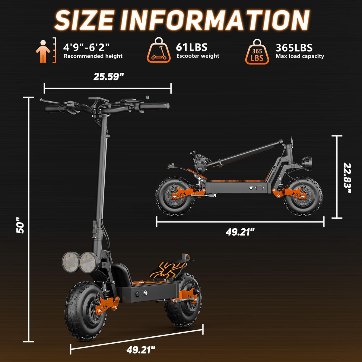 800W Motor 25 Miles Long Range Electric Scooter P2552