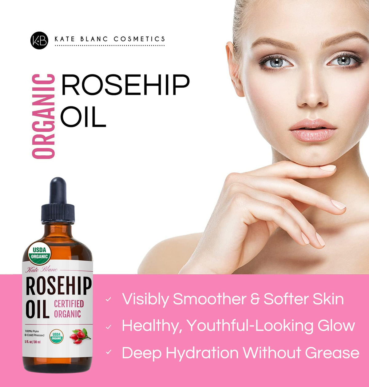 Organic Cold Pressed Rosehip Seed Face Oil N1139