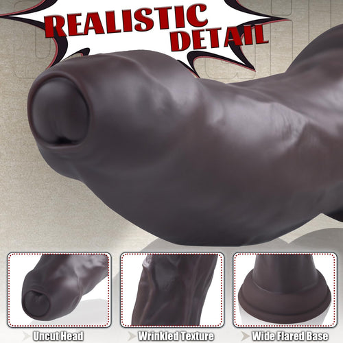 13 Inch Dual Density Silicone Dildo with Suction Cup L756