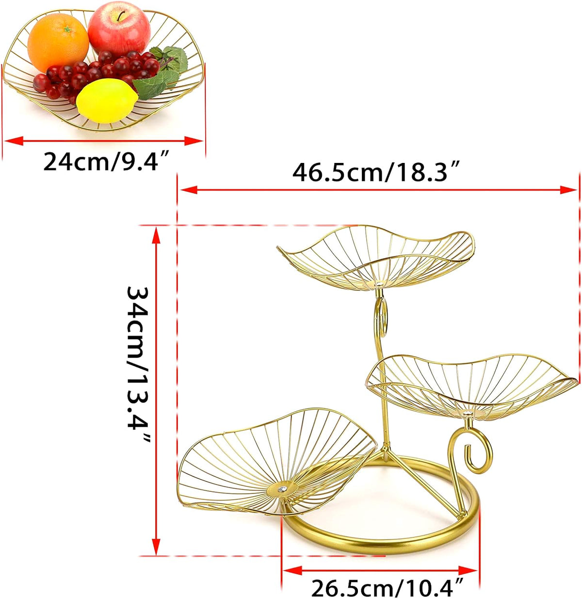 3-Tier Iron Fruit Basket P87162