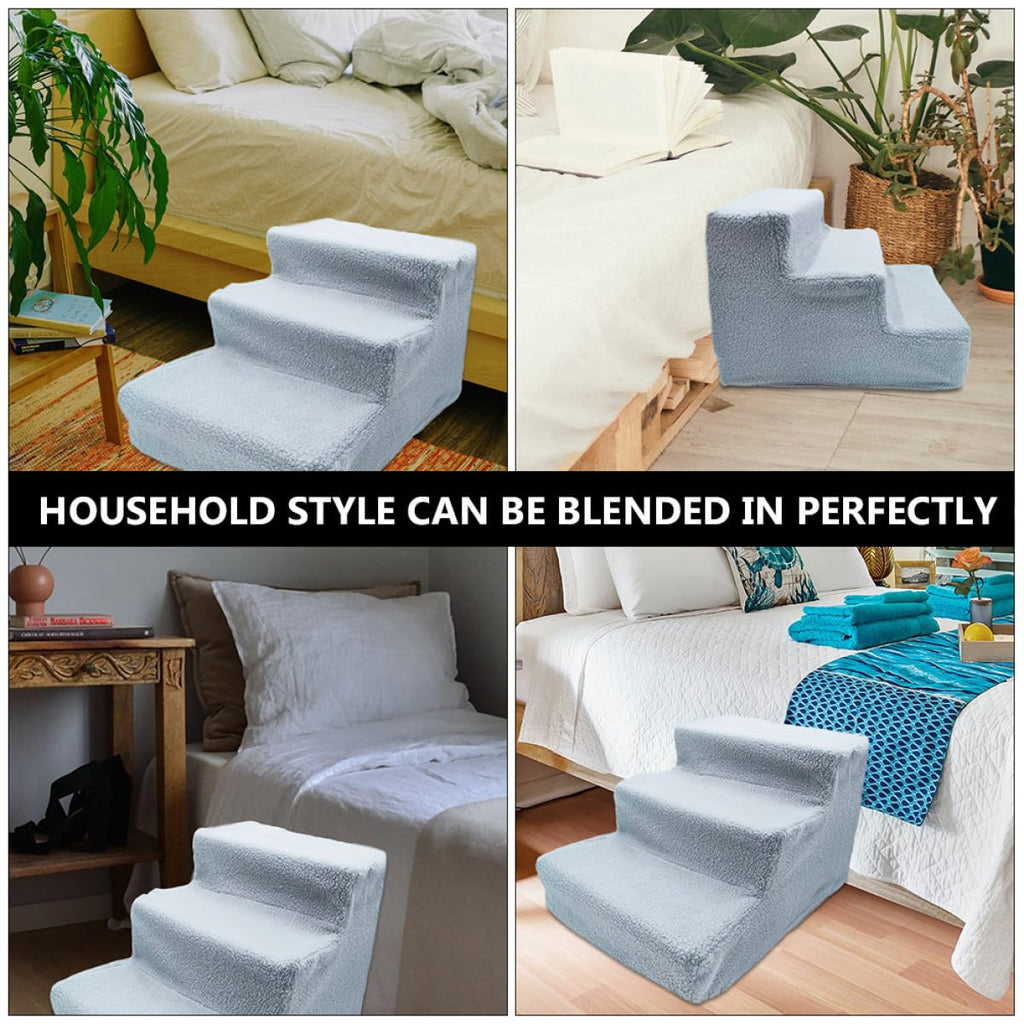 Non-Slip Gray Pet Ladder and Dog Steps F5768