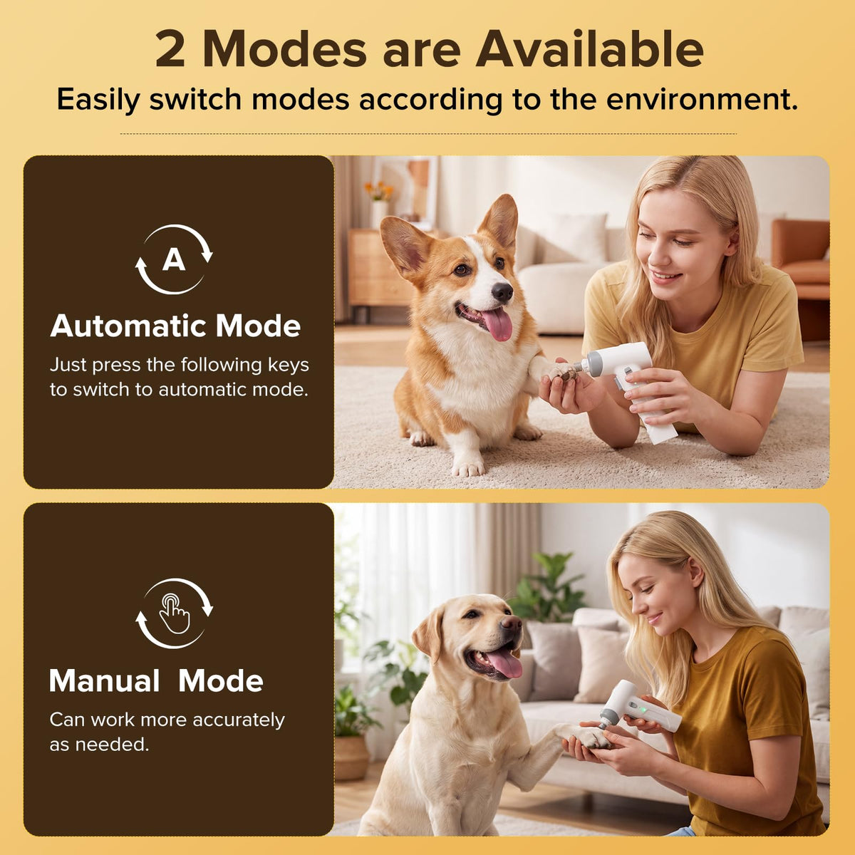 Quiet Electric Dog Nail Grinder with Guard R687