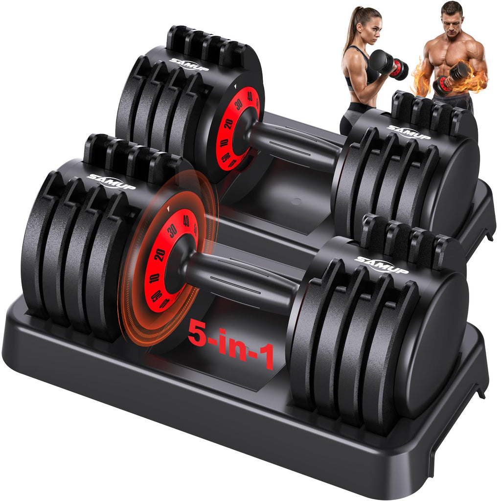 Adjustable Dumbbell Set of 2 with Storage Box D2550
