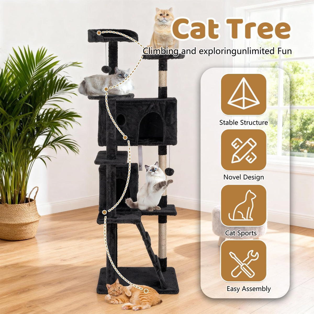 70" Multi-Level Cat Tree L81925