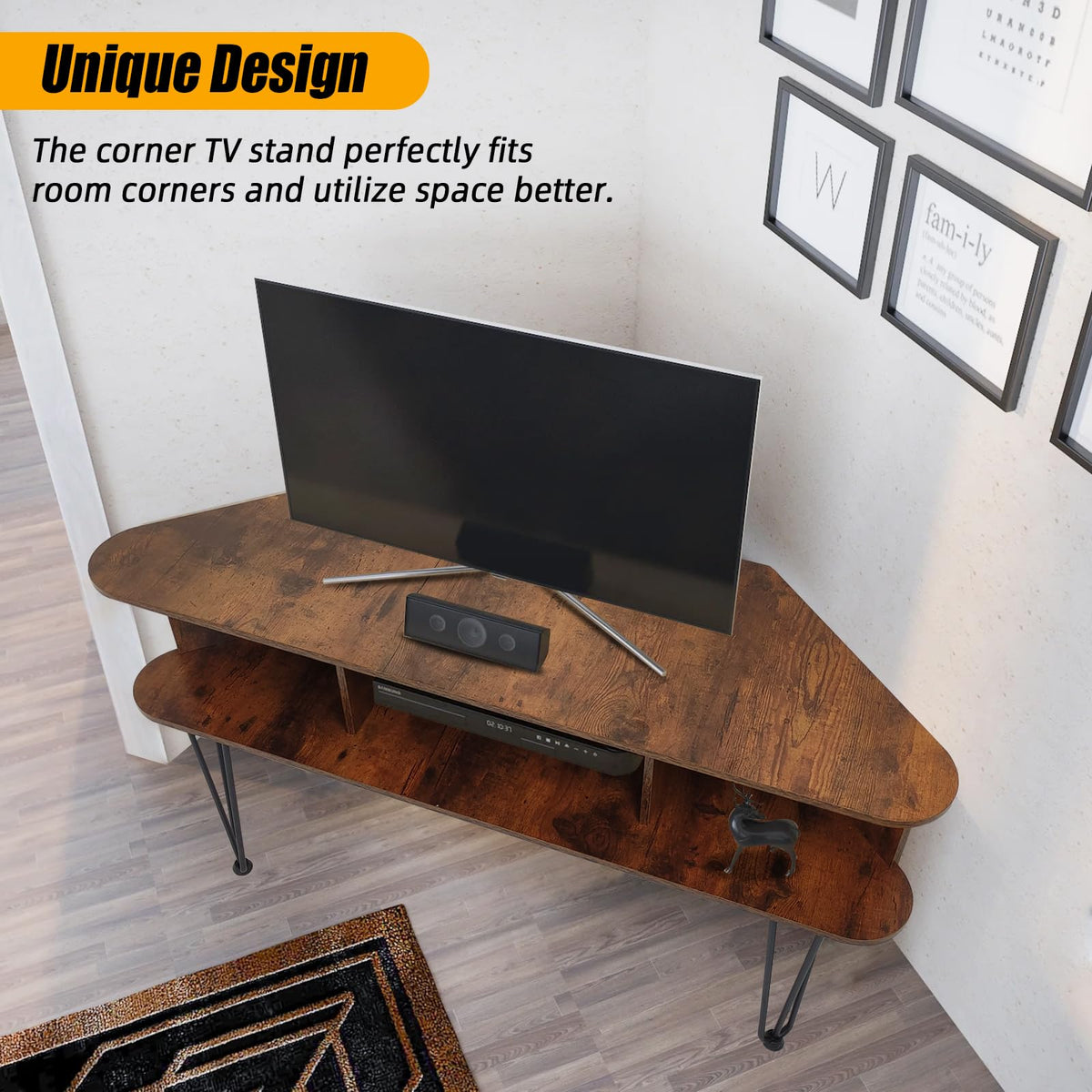 Corner TV Stand with Storage I7303