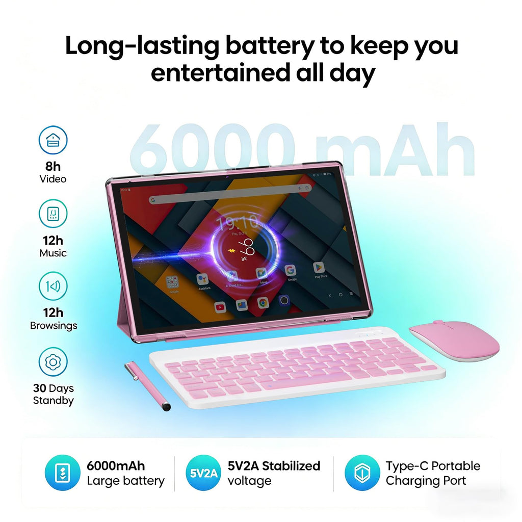 10 inch 2 in 1 Android Tablet with Keyboard 8GB RAM 32GB ROM Z965