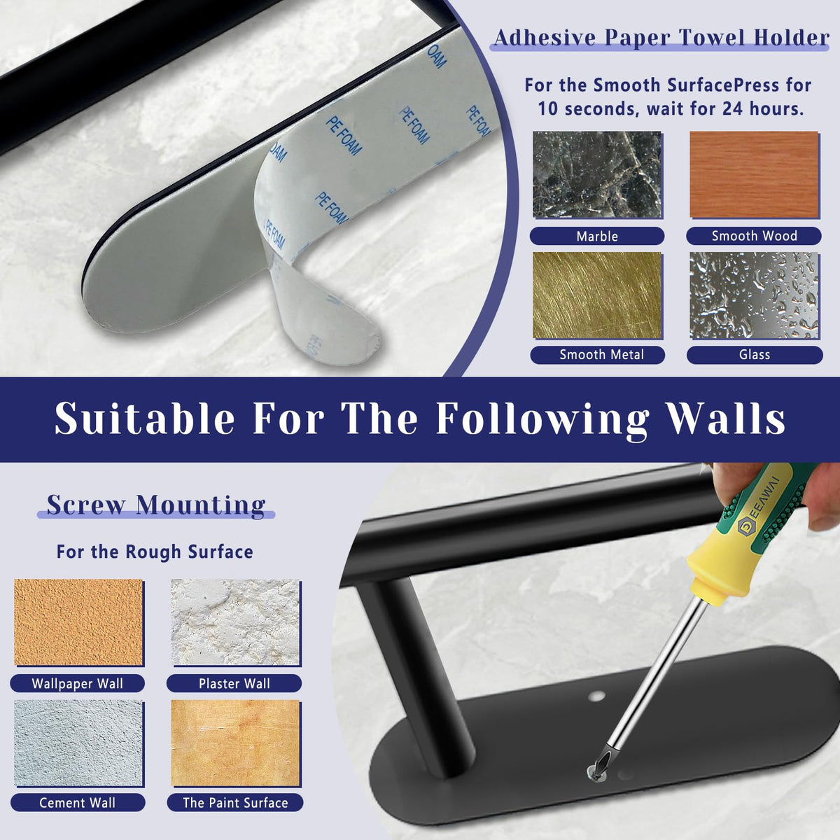 Self Adhesive Paper Towel Holder N7548