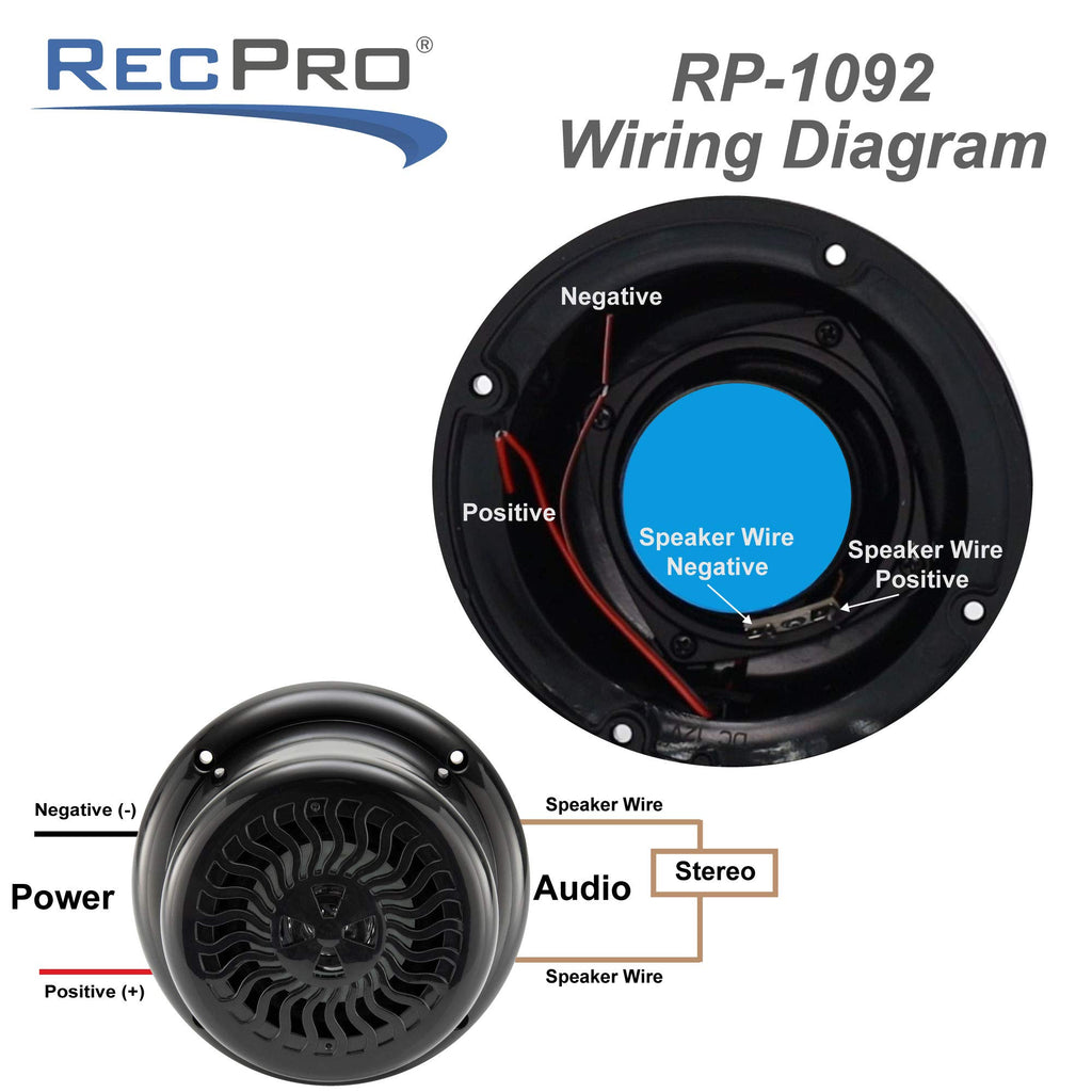 2 Pack 5.25" Black Flush Mount Speakers K704