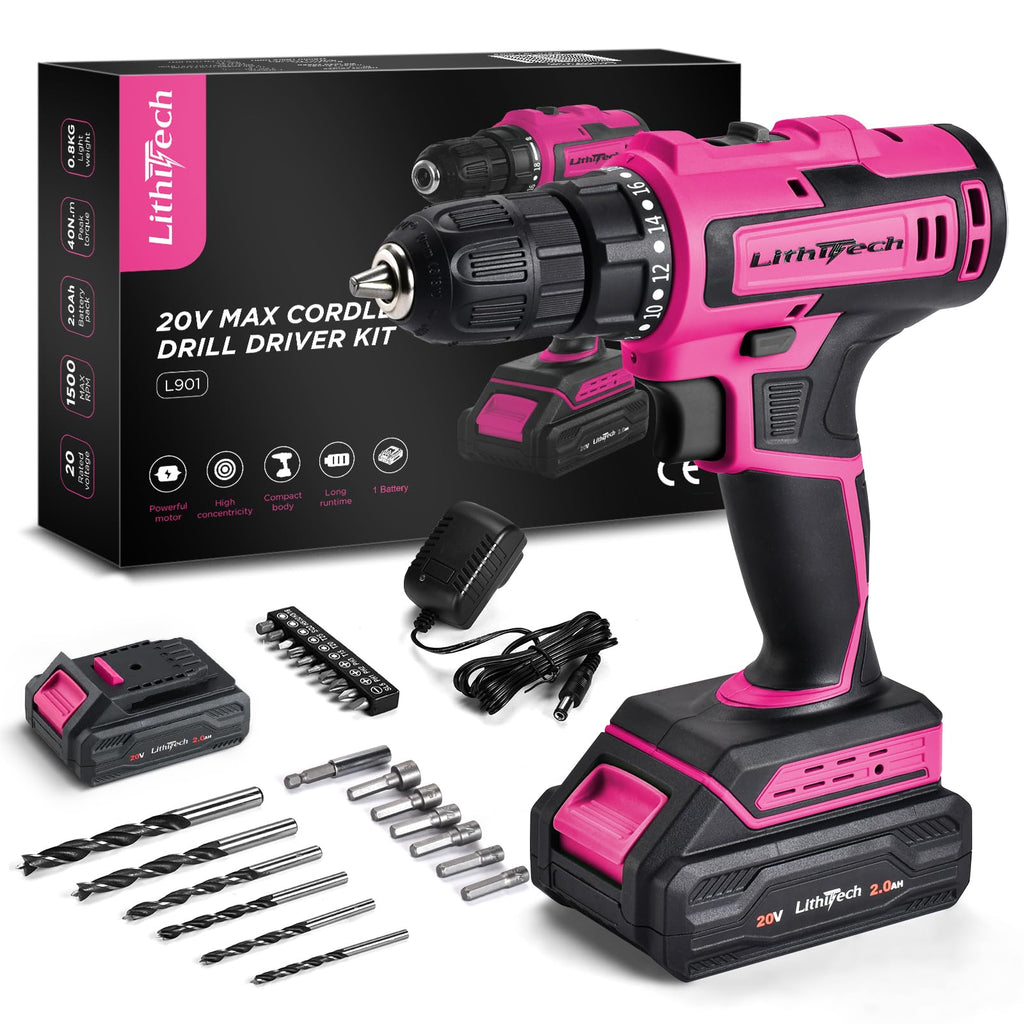 Pink Cordless Drill Set E114029