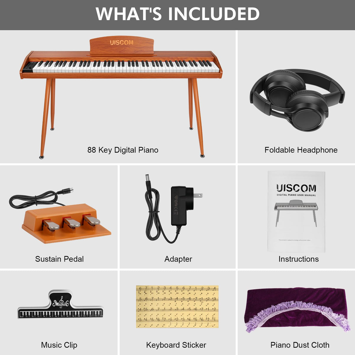 88 Key Semi-Weighted Digital Piano Keyboard L781