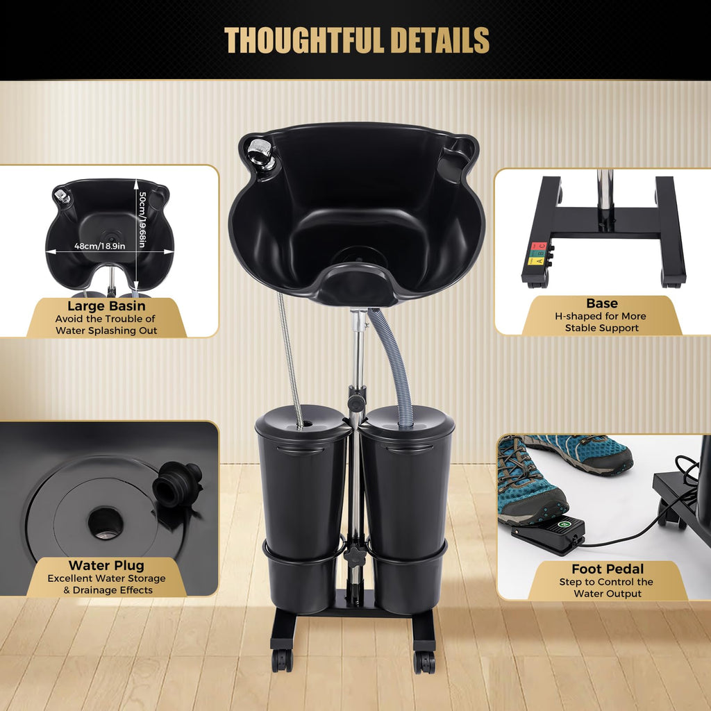 Portable Shampoo Bowl with Electric Pump K744