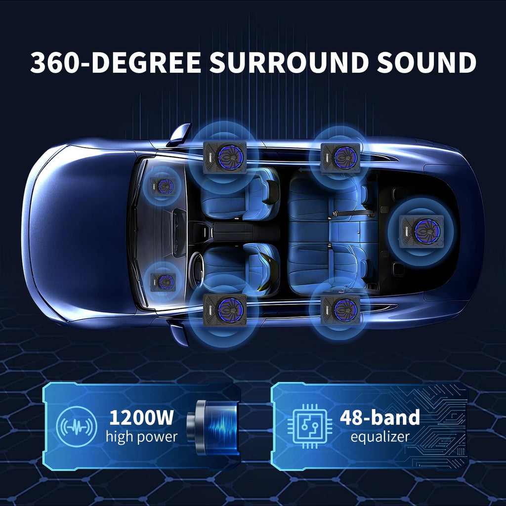 1200W Slim Underseat Subwoofer and Amp Package G7089