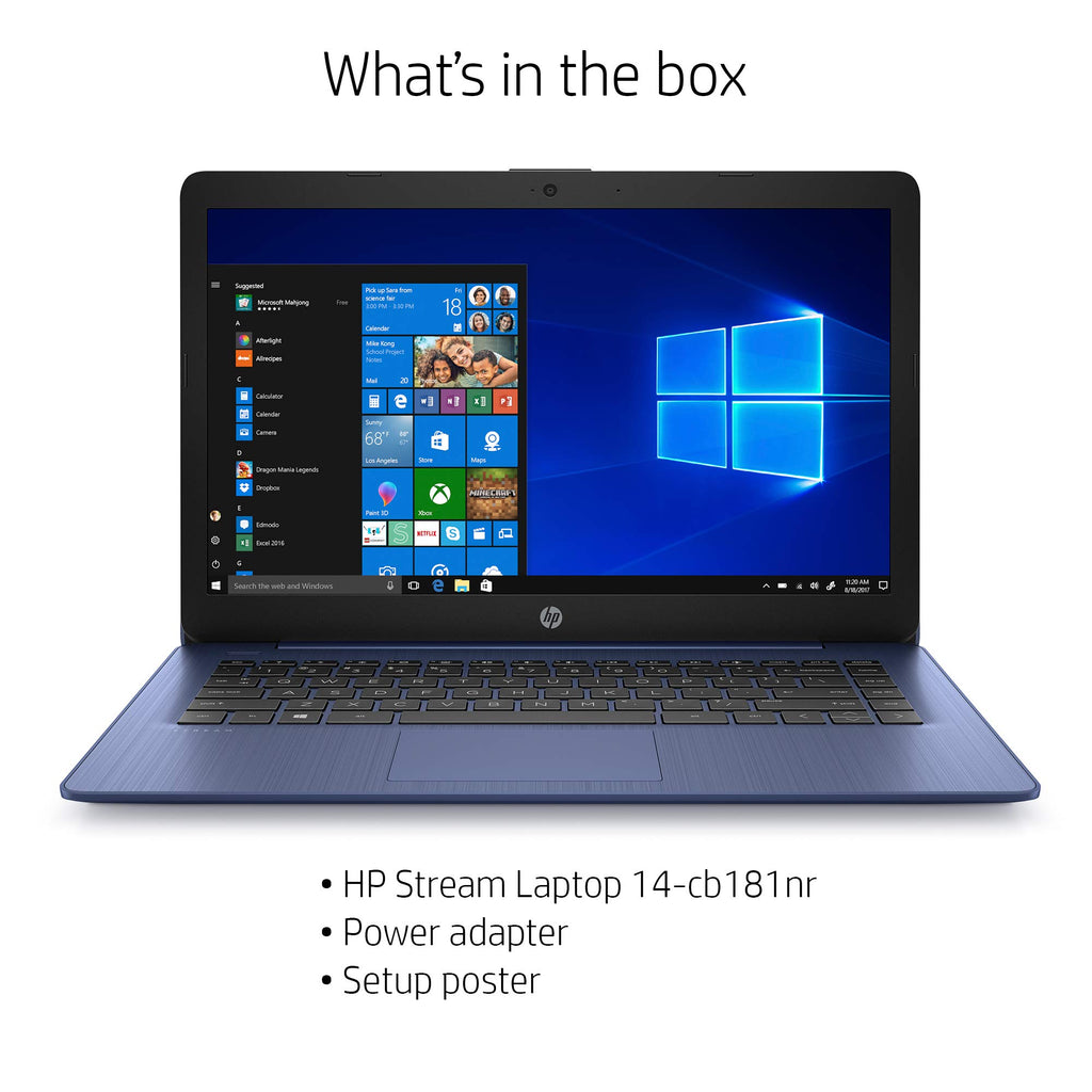 14-inch Laptop, Intel Celeron N4000, 4 GB RAM, 32 GB eMMC, Royal Blue W242