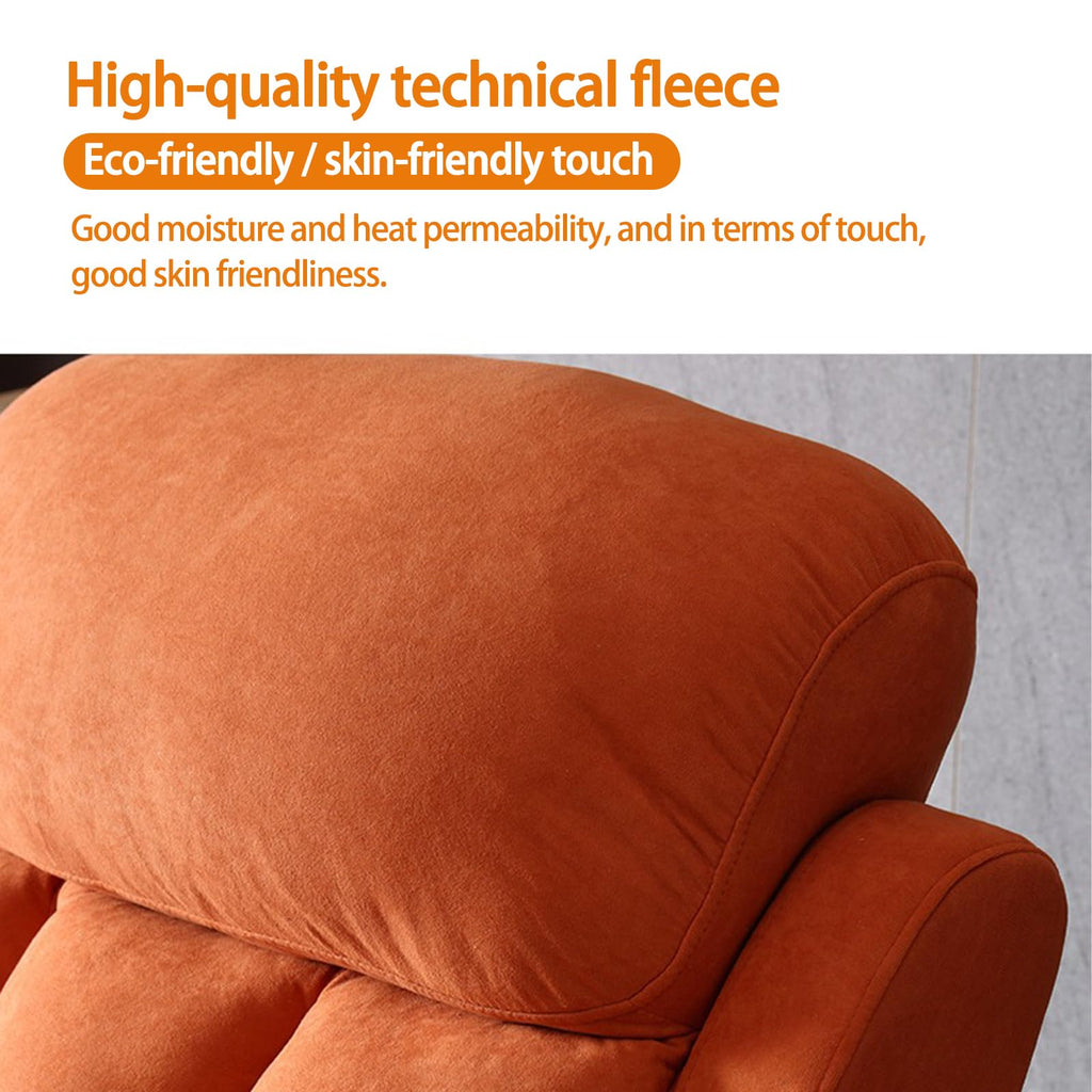 Gray Velvet Swivel Rocking Reclining Sofa W824944