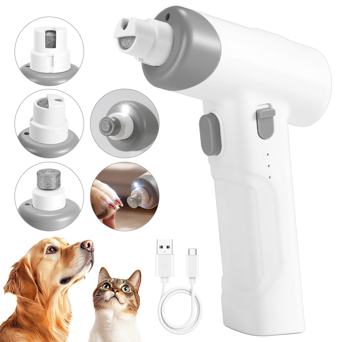 Quiet Electric Dog Nail Grinder with Guard R687