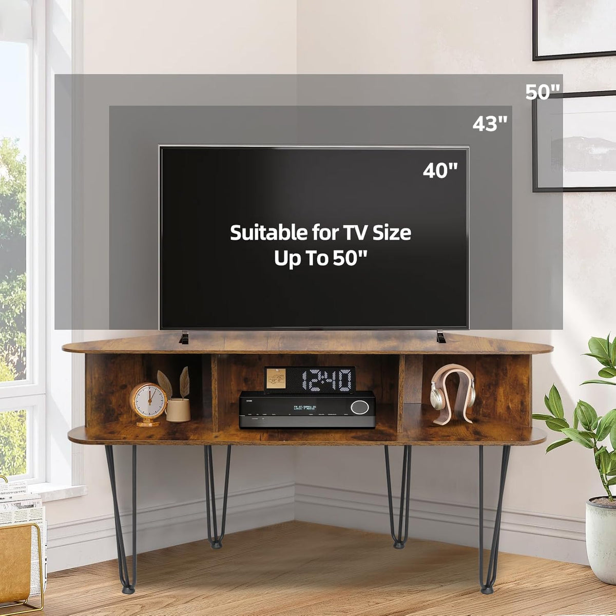 Corner TV Stand with Storage I7303