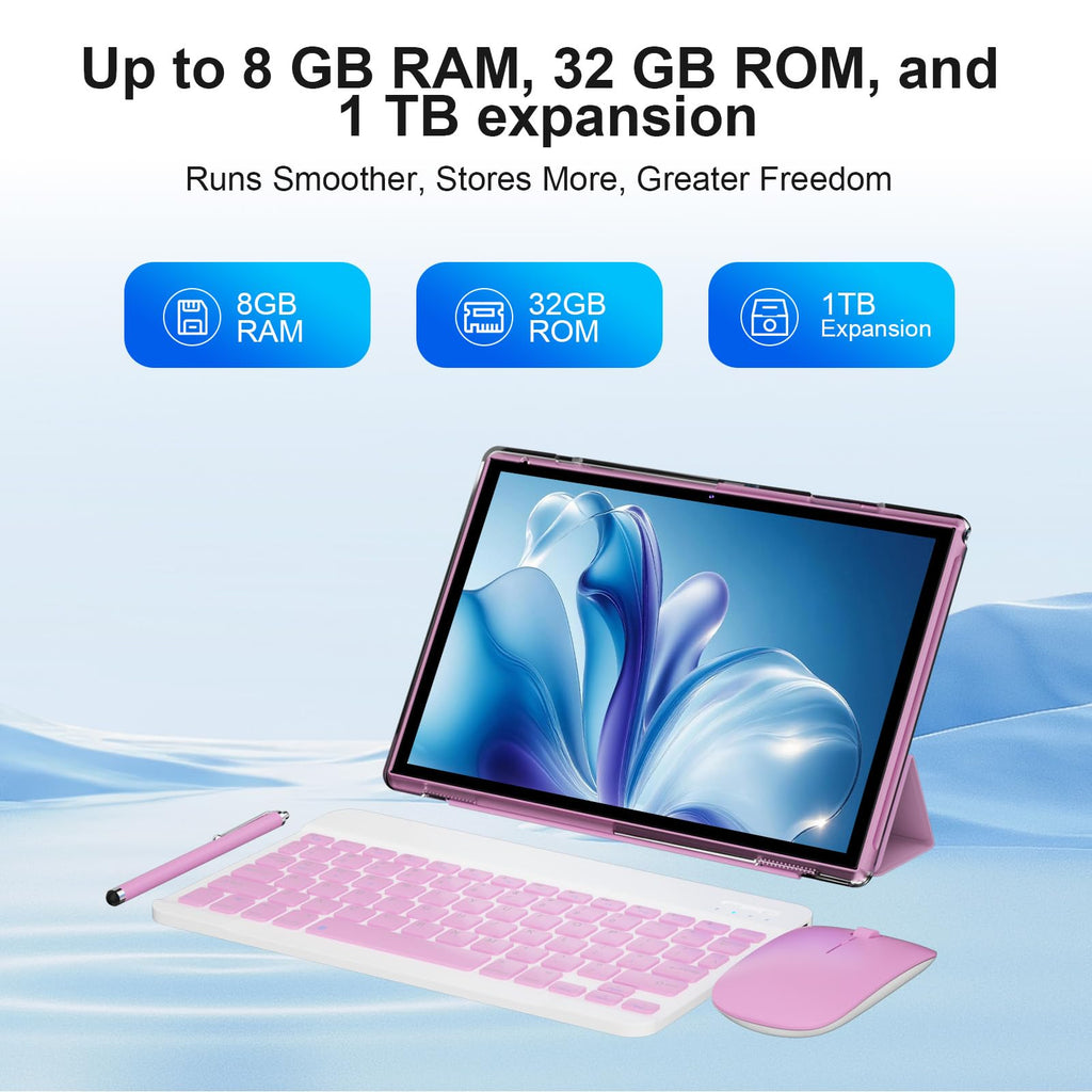 10 inch 2 in 1 Android Tablet with Keyboard 8GB RAM 32GB ROM Z965