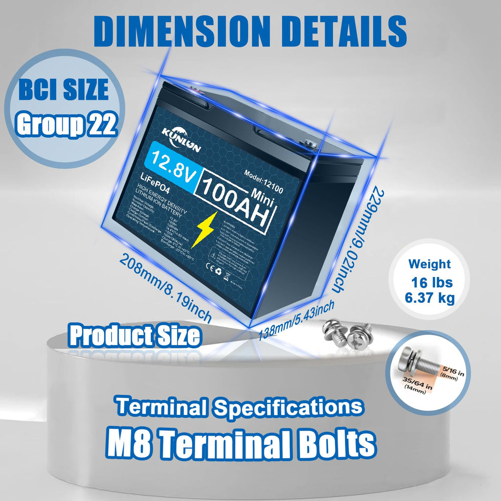 12V 100Ah LiFePO4 Battery N420689