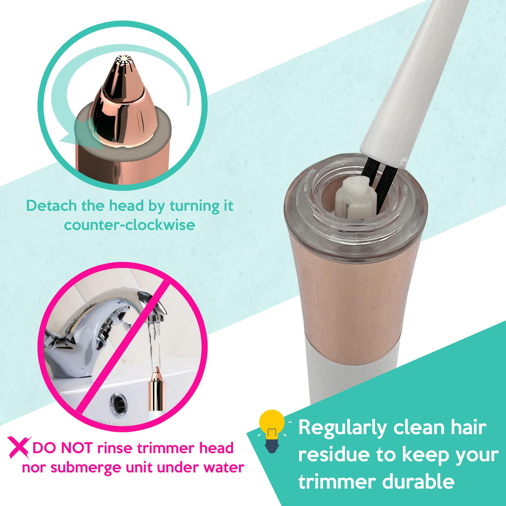 Facial Hair Removal for Women, 2-in-1 Face Hair Remover & Eyebrow Trimmer R4748