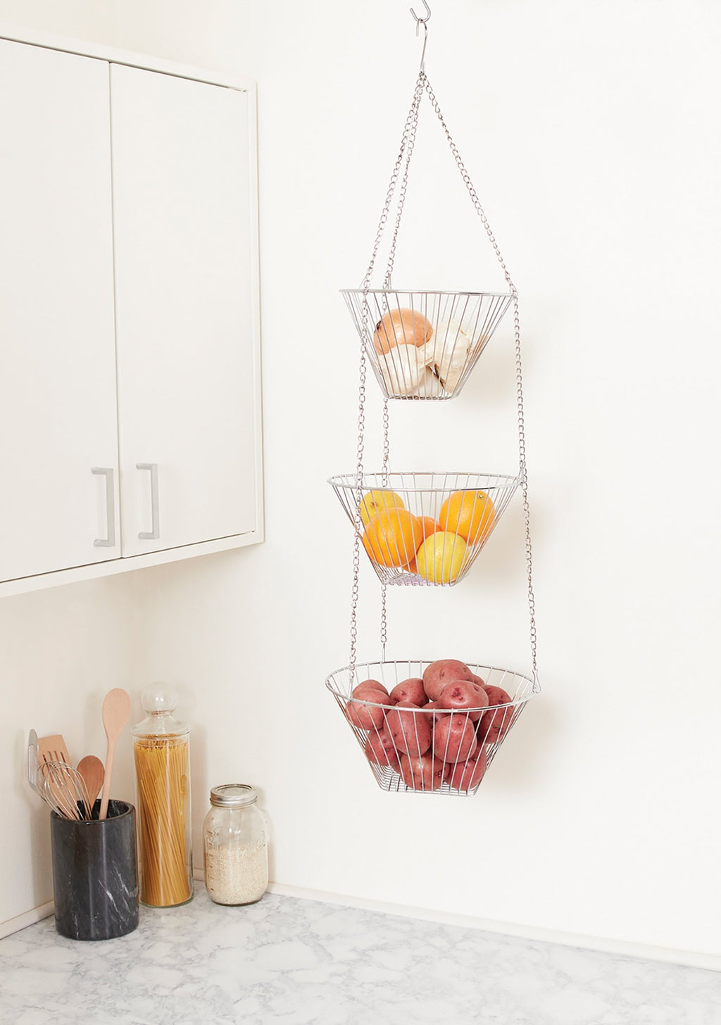 Three Tier Hanging Wire Baskets, Pack of 2 P5797